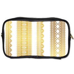 Lace Gold Euclidean Vector Toiletries Bag (one Side) by Wegoenart