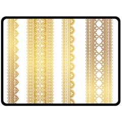 Lace Gold Euclidean Vector Fleece Blanket (Large) 