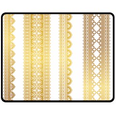 Lace Gold Euclidean Vector Fleece Blanket (Medium) 