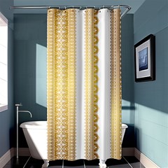 Lace Gold Euclidean Vector Shower Curtain 36  x 72  (Stall) 