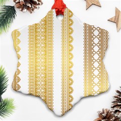 Lace Gold Euclidean Vector Ornament (Snowflake)