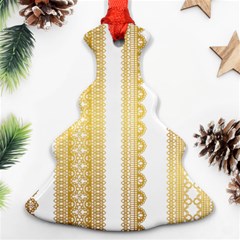 Lace Gold Euclidean Vector Ornament (Christmas Tree) 