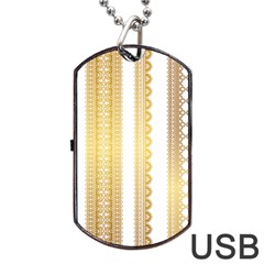 Lace Gold Euclidean Vector Dog Tag USB Flash (One Side)