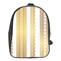 Lace Gold Euclidean Vector School Bag (XL)