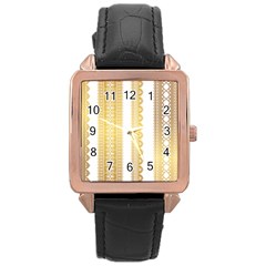 Lace Gold Euclidean Vector Rose Gold Leather Watch 