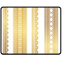 Lace Gold Euclidean Vector Double Sided Fleece Blanket (Medium) 