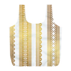 Lace Gold Euclidean Vector Full Print Recycle Bag (L)