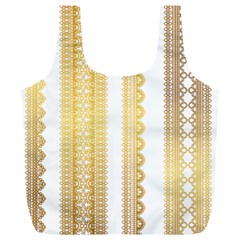 Lace Gold Euclidean Vector Full Print Recycle Bag (XL)