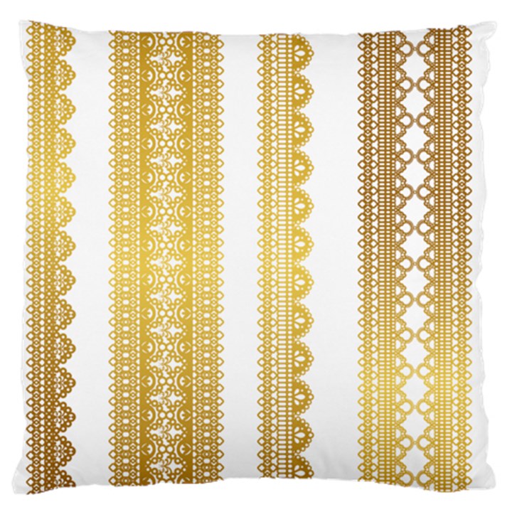 Lace Gold Euclidean Vector Large Flano Cushion Case (Two Sides)