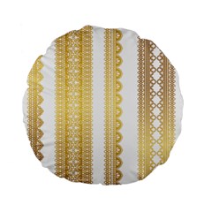 Lace Gold Euclidean Vector Standard 15  Premium Flano Round Cushions