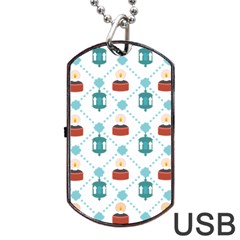 Geometric Patterns Pattern Candles Lights Dog Tag Usb Flash (two Sides) by Wegoenart