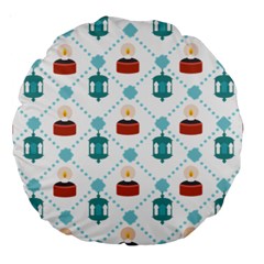 Geometric Patterns Pattern Candles Lights Large 18  Premium Round Cushions