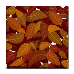 Leaves Pattern Tile Coasters by Wegoenart