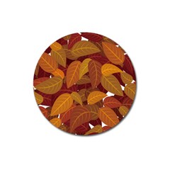 Leaves Pattern Magnet 3  (round)