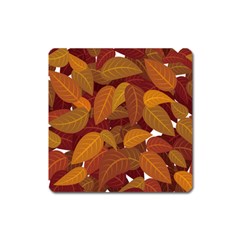 Leaves Pattern Square Magnet