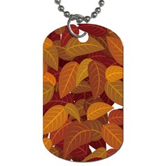 Leaves Pattern Dog Tag (one Side)