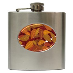 Leaves Pattern Hip Flask (6 Oz)