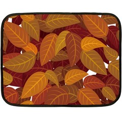 Leaves Pattern Double Sided Fleece Blanket (mini) 