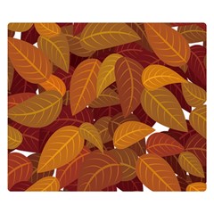 Leaves Pattern Double Sided Flano Blanket (small) 