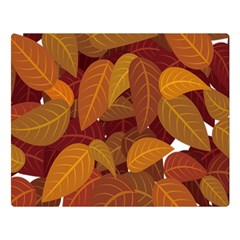 Leaves Pattern Double Sided Flano Blanket (large) 