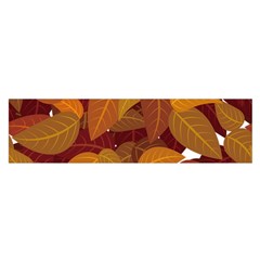 Leaves Pattern Satin Scarf (oblong)