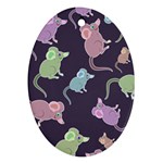 Animals Mouse Cartoon Pet Ornament (Oval) Front