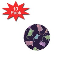 Animals Mouse Cartoon Pet 1  Mini Buttons (10 pack) 