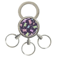 Animals Mouse Cartoon Pet 3-ring Key Chains by Wegoenart