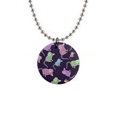 Animals Mouse Cartoon Pet 1  Button Necklace