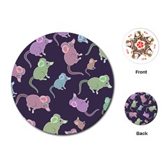 Animals Mouse Cartoon Pet Playing Cards (Round)