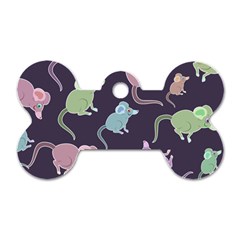 Animals Mouse Cartoon Pet Dog Tag Bone (One Side)