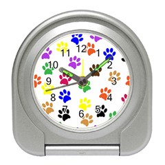 Pawprints Paw Prints Paw Animal Travel Alarm Clock