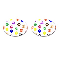 Pawprints Paw Prints Paw Animal Cufflinks (oval)