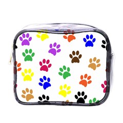 Pawprints Paw Prints Paw Animal Mini Toiletries Bag (one Side) by Wegoenart