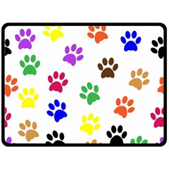 Pawprints Paw Prints Paw Animal Fleece Blanket (large)  by Wegoenart