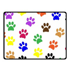 Pawprints Paw Prints Paw Animal Fleece Blanket (small) by Wegoenart