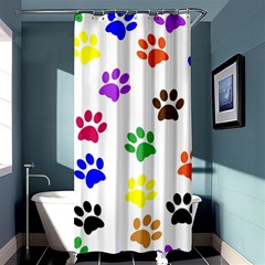 Pawprints Paw Prints Paw Animal Shower Curtain 36  X 72  (stall)  by Wegoenart