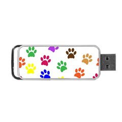 Pawprints Paw Prints Paw Animal Portable Usb Flash (two Sides) by Wegoenart