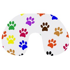 Pawprints Paw Prints Paw Animal Travel Neck Pillows by Wegoenart