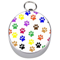 Pawprints Paw Prints Paw Animal Silver Compasses