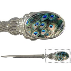 Peacock Feathers Bird Colorful Letter Opener by Wegoenart