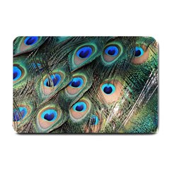 Peacock Feathers Bird Colorful Small Doormat 