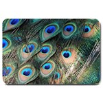 Peacock Feathers Bird Colorful Large Doormat  30 x20  Door Mat