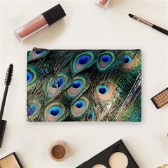 Peacock Feathers Bird Colorful Cosmetic Bag (medium) by Wegoenart