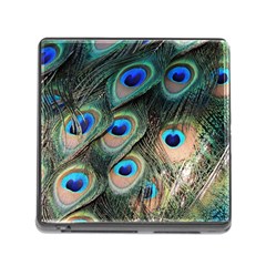 Peacock Feathers Bird Colorful Memory Card Reader (square 5 Slot)