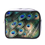 Peacock Feathers Bird Colorful Mini Toiletries Bag (One Side) Front