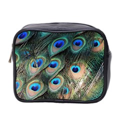 Peacock Feathers Bird Colorful Mini Toiletries Bag (two Sides) by Wegoenart