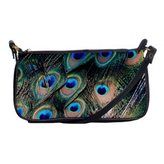 Peacock Feathers Bird Colorful Shoulder Clutch Bag