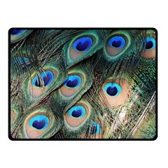 Peacock Feathers Bird Colorful Fleece Blanket (small)