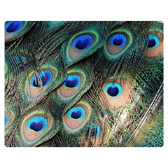 Peacock Feathers Bird Colorful Double Sided Flano Blanket (medium) 